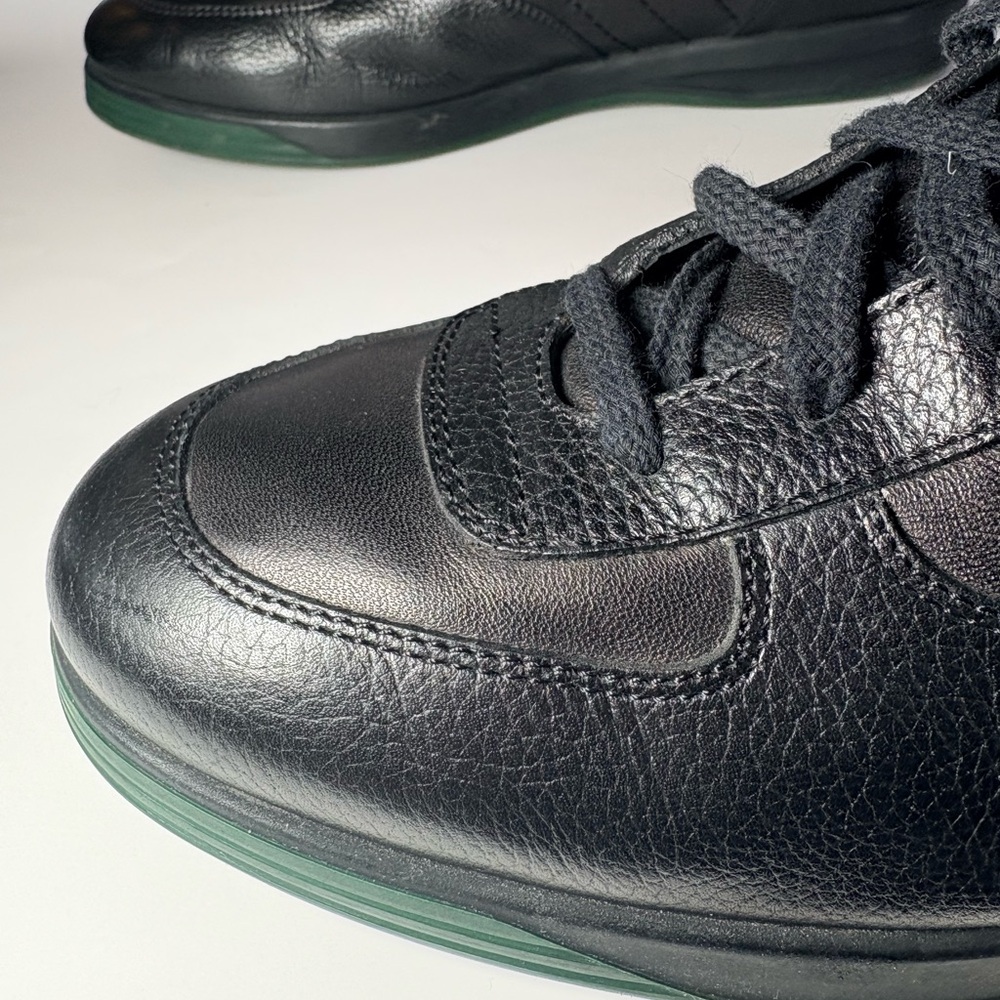 Gucci Black Leather Men's Sneakers men's size 10 - Picture 8 of 14